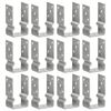 vidaXL Fence Anchors 12 pcs Silver 8x6x15 cm Galvanised Steel