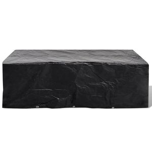 vidaXL Garden Furniture Cover | Black | Polyethylene | 300 x 140 x 90 cm