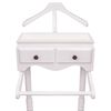 vidaXL Clothing Rack with Cabinet Wood White