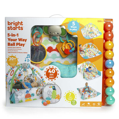 Bright Starts 5-in-1 Activity Gym and Ball Pit Your Way Ball Play Totally Tropical