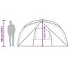 vidaXL Family Tent Cabin 6-Person Grey and Orange Waterproof