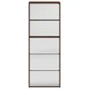 vidaXL Shoe Cabinet with Mirror 5-Layer Brown Oak 63x17x169.5 cm