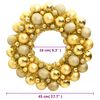vidaXL Christmas Wreath Gold 45 cm Polystyrene