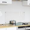 vidaXL Kitchen Backsplash Transparent 80 x 40 cm Tempered Glass
