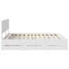 vidaXL Bed Frame with Headboard White 180 x 200 cm Engineered Wood