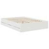 vidaXL Bed Frame with Drawer White 140 x 190 cm Engineer Wood