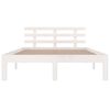 vidaXL Bed Frame without Mattress White Solid Wood 180x200 cm Super King