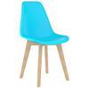 vidaXL Dining Chairs 2 pcs Blue Plastic