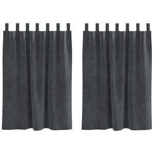 vidaXL Blackout Curtains 2 pcs Light Grey 140 x 140 cm Velvet