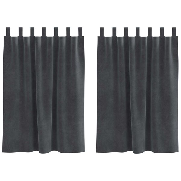 vidaXL Blackout Curtains 2 pcs Light Grey 140 x 140 cm Velvet