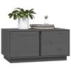 vidaXL Coffee Table Grey 80x50x40 cm Solid Wood Pine