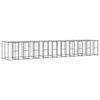 vidaXL Outdoor Dog Kennel Steel with Roof 24,2 m&sup2;