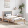 vidaXL Bed Frame with Headboard Light Grey 80 x 190 cm Solid Pine Wood