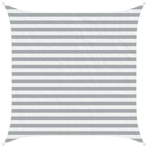 vidaXL Sun Shade Sail Light Grey and White 2.5 x 2.5 m