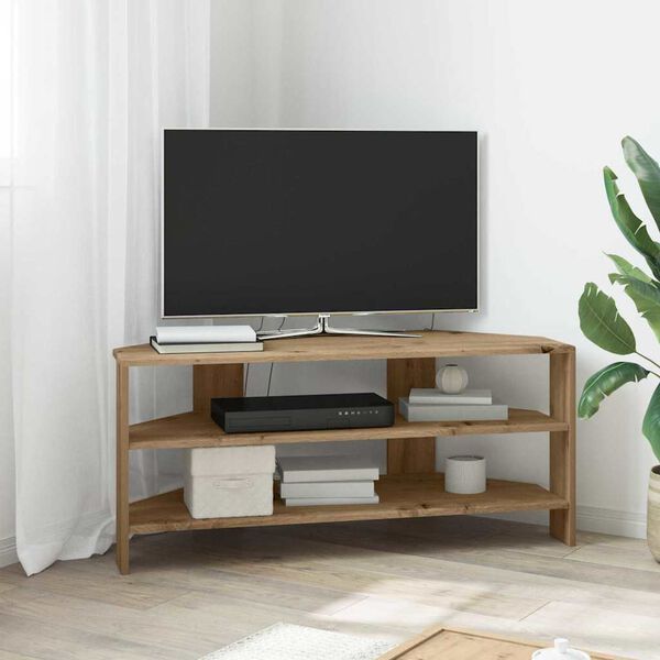 vidaXL Corner TV Cabinet Artisan Oak 102x40.5x45cm Engineered Wood
