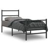 vidaXL Metal Bed Frame without Mattress with Footboard&nbsp;Black 75x190cm