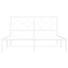 vidaXL Metal Bed Frame without Mattress with Headboard White 135x190cm
