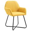 vidaXL Dining Chairs 2 pcs Yellow Fabric