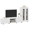 vidaXL TV Cabinet Set FLORIN High Gloss White Engineered Wood