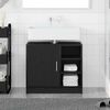 vidaXL Bathroom Cabinet Black Oak 63 x 29 x 55 cm Engineered wood