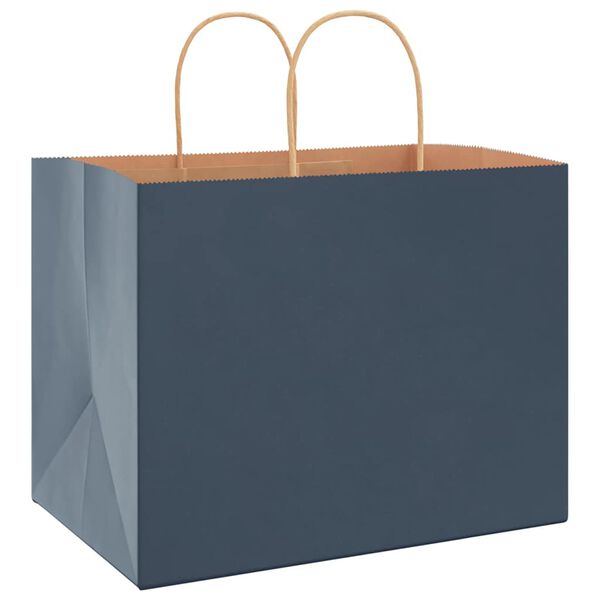 vidaXL Paper Bags 50 pcs with Handles Blue 32x22x24 cm