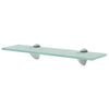 vidaXL Floating Shelf | Clear | Tempered safety glass, Zinc alloy | 40x10 cm