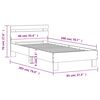 vidaXL Bed Frame without Mattress with LED Lights Smoked Oak 90x200 cm