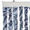 vidaXL Fly Curtain Blue and White 100x200 cm Chenille