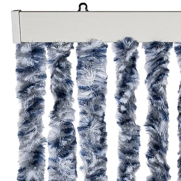 vidaXL Fly Curtain Blue and White 100x200 cm Chenille