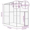 vidaXL Cat Cage 3x1.5x2.5 m Galvanised Steel