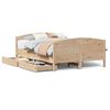 vidaXL Bed Frame without Mattress 135x190 cm Double Solid Wood Pine