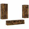 vidaXL 5 Piece TV Wall Units Smoked Oak Engineered Wood