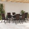 vidaXL Garden Dining Set 7 pcs Brown Powder-Coated Steel