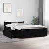 vidaXL Bed Frame without Mattress with Drawers Black 90x200 cm (815033+814988)