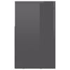 vidaXL TV Cabinet High Gloss Grey 120x30x50 cm Engineered Wood