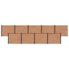 vidaXL Fence Panel 9 pcs 1524 x 146 cm WPC and Aluminium Brown