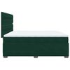 vidaXL Box Spring Bed with Mattress Dark Green 200x200 cm Velvet
