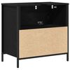 vidaXL Bathroom Basin Cabinet with Drawers Black Oak 60x34.5x60 cm
