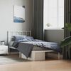 vidaXL Metal Bed Frame without Mattress with Headboard White 80x200cm