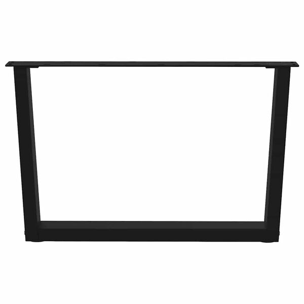 vidaXL Coffee Table Legs V-Shape 2 pcs Black 70x(42-43.3) cm Steel