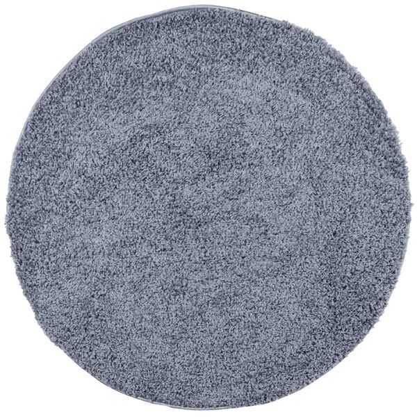 vidaXL Shaggy Rug PAMPLONA High Pile Modern Blue &Oslash; 100 cm