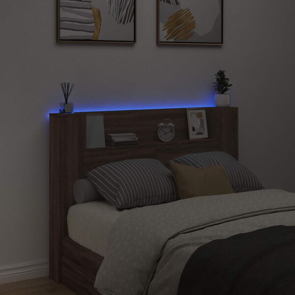 vidaXL Headboard Brown Oak 140 x 16.5 x 103.5 cm Engineered Wood