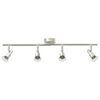 vidaXL Ceiling Spotlight with Spotlights Nickel 70 x 9 x 12.5 cm Steel