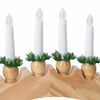 vidaXL Christmas Candle Arch with 10 LED Candles Brown 47 x 5 x 29 cm