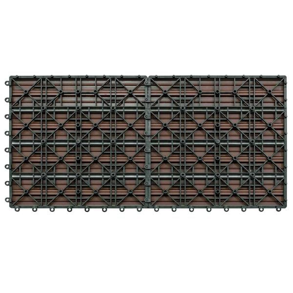 vidaXL Decking Tile 6 pcs Brown 60 x 30 cm WPC