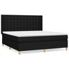 vidaXL Box Spring Bed with Mattress Black 160x200 cm Fabric