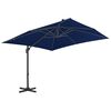 vidaXL Cantilever Garden Parasol with Aluminium Pole 3x3 m Azure Blue