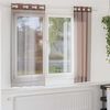 vidaXL Voile Curtains with Grommets 2 pcs Brown 140x175 cm