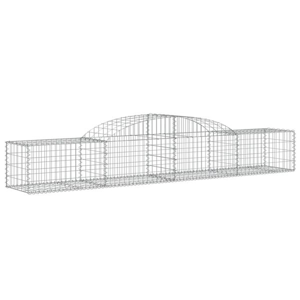 vidaXL Arched Gabion Baskets 4 pcs 300x50x40/60 cm Galvanised Iron