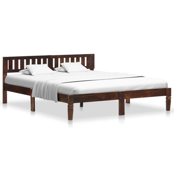 vidaXL Bed Frame without Mattress Solid Mango Wood 160 cm
